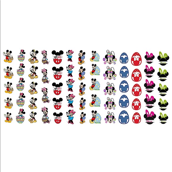 💌BO/GO$6🐰 Easter Mickey Nail Decals - Picture 3 of 5